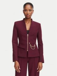 Rinascimento Marynarka CFC0130160003 Bordowy Slim Fit. Czerwone marynarki i żakiety Rinascimento, s, bez wzorów, z syntetyku, bez ramiączek. Za 944.99 zł.