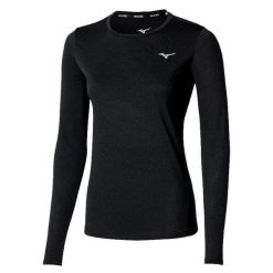 Damska koszulka z długim rękawem Mizuno Core Impulse Wos. Czarne t-shirty sportowe Mizuno, m, bez wzorów, z materiału, bez ramiączek, do biegania. Za 229.50 zł.