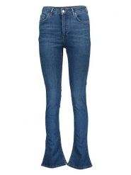 Gina Tricot Dżinsy - Skinny fit - w kolorze niebieskim rozmiar: 34. Niebieskie jeansy Gina Tricot, bez wzorów, klasyczne, z podwyższonym stanem. Za 43.99 zł.
