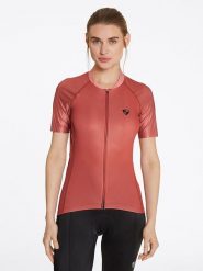 Ziener Koszulka kolarska "Naiala" w kolorze koralowym rozmiar: 36. Czerwone t-shirty sportowe Ziener, bez wzorów, z materiału, bez ramiączek, rowerowe. Za 122.96 zł.