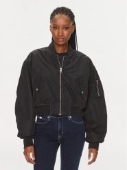 Calvin Klein Jeans Kurtka bomber J20J221378 Czarny Relaxed Fit. Czarne kurtki Calvin Klein Jeans, m, bez wzorów, z jeansu, bez kaptura. Za 539.99 zł.