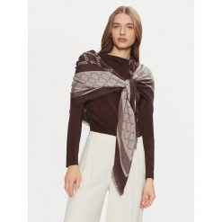 Chusta BOSS. Brązowe chusty Boss, na zimę, bez wzorów. Za 279.99 zł.