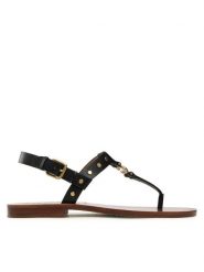 Coach Sandały Hailee CI207 Czarny. Czarne sandały Coach, bez wzorów, ze skóry, bez obcasa, na płaskiej podeszwie, bez zapięcia. Za 629.99 zł.