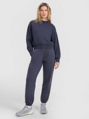 4F Spodnie dresowe joggery damskie - szare S. Szare spodnie dresowe 4f, bez wzorów, z bawełny, sportowe. W wyprzedaży za 119.99 zł.