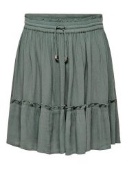 ONLY Spódnica "Ibiza" w kolorze zielonym rozmiar: S. Zielone spódnice ONLY, na imprezę, s, bez wzorów, z włókna, mini. Za 83.95 zł.