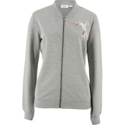 Bluza rozpinana z haftem bonprix jasnoszary melanż. Bluzy marki INOVIK. Za 49.99 zł.