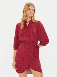 Pepe Jeans Sukienka codzienna Picci PL953611 Czerwony Regular Fit. Czerwone sukienki Pepe Jeans, na co dzień, s, bez wzorów, z jeansu, bez kołnierzyka, bez ramiączek, proste. Za 259.99 zł.