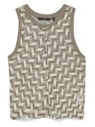 Vero Moda Top w kolorze szarym rozmiar: XS. Szare topy Vero Moda, s, bez wzorów, z materiału, bez kołnierzyka, bez ramiączek. Za 41.79 zł.