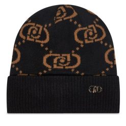 Czapka Liu Jo. Czarne czapki zimowe Liu Jo, bez wzorów. Za 199.99 zł.