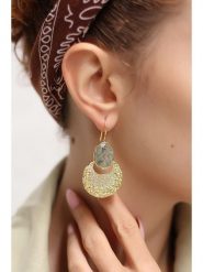 Pierres delicates Pozłacane kolczyki z prehnitami rozmiar: onesize. Żółte kolczyki Pierres delicates, z prehnitem, pozłacane. Za 109.52 zł.