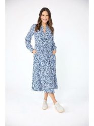 LIEBLINGSSTÜCK Sukienka "Rilu" w kolorze niebiesko-białym rozmiar: 48. Niebieskie sukienki LIEBLINGSSTÜCK, bez wzorów, z wiskozy, bez kołnierzyka, bez ramiączek, maxi. Za 206.91 zł.