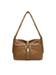 Gino Rossi Torebka CEO-AIDA-RX8858 Beżowy. Brązowe shopper bag Gino Rossi, bez wzorów, z materiału, bez dodatków. Za 319.99 zł.