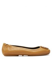 Tory Burch Baleriny 159138 Brązowy. Brązowe baleriny Tory Burch, bez wzorów, ze skóry, bez obcasa, bez zapięcia. Za 1,249.00 zł.