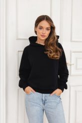 BLUZA MILA CZARNA S - Flawless. Czarne bluzy z kapturem Flawless, s, bez wzorów, z bawełny, z kapturem. Za 203.00 zł.