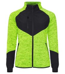 Clique Haines Women Ciepła polarowa kurtka z elementami softshell – Visib Yellow. Żółte kurtki przejściowe sportowe CLIQUE, m, bez wzorów, z polaru, bez kaptura. Za 279.50 zł.