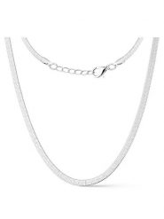 Miu Silver Srebrny naszyjnik - dł. 45 cm rozmiar: onesize. Szare naszyjniki Miu Silver, z materiału, srebrne. Za 130.99 zł.