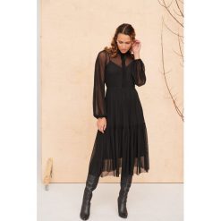Sukienka Gloria 2 BS Czarny. Czarne sukienki blue shadow, s, bez wzorów, z elastanu, bez kołnierzyka, bez ramiączek, koszulowe. Za 349.90 zł.