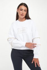 Bluza damska z zamkami ELISABETTA FRANCHI. Bluzy Elisabetta Franchi, bez wzorów, bez ramiączek, bez kaptura. Za 1,969.00 zł.