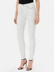 Guess Jeansy W5GA46 D5N71 Biały Skinny Fit. Białe jeansy Guess, z aplikacjami, z bawełny. Za 359.99 zł.