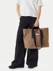 Hunter Torebka WBEO-HTR-K-011-06 Beżowy ciemny. Brązowe shopper bag Hunter, bez wzorów, z materiału, bez dodatków. Za 159.99 zł.