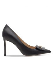 Eva Minge Szpilki KONSTANCA-1013 Czarny. Czarne szpilki Eva Minge, bez wzorów, ze skóry, bez obcasa, na szpilce, bez zapięcia. Za 399.00 zł.