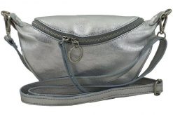 Saszetka skórzana BARBERINI'S srebrna 913/1-16. Szare nerki i saszetki Barberinis, bez wzorów, ze skóry, biznesowe, bez dodatków. Za 169.99 zł.