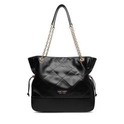 Torebka Nine West. Czarne shopper bag Nine West, bez wzorów, bez dodatków. Za 349.99 zł.