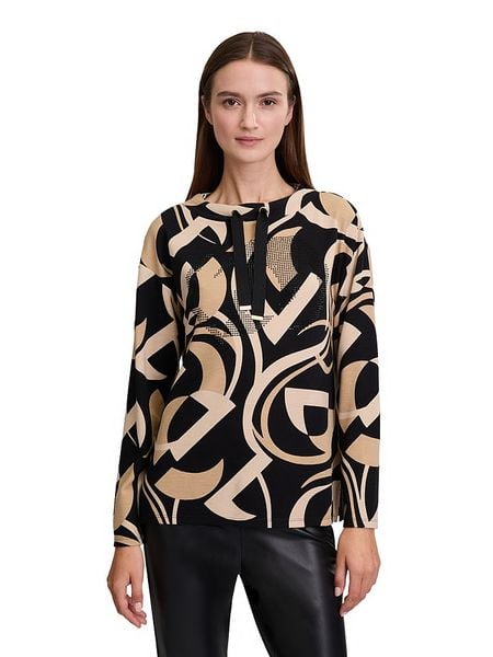 Betty Barclay Bluza w kolorze czarno-beżowym rozmiar: 40. Brązowe bluzy Betty Barclay, bez wzorów, bez kaptura. Za 127.35 zł.