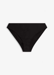 Figi bikini z wysoko wyciętymi nogawkami (zestaw 2 szt.). Czarne bikini bonprix, bez wzorów. Za 75.98 zł.