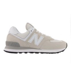 Buty New Balance WL574EVW beżowy. Brązowe buty treningowe bez wzorów, z gumy, bez zapięcia. Za 668.70 zł.