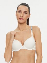 Boss Biustonosz z fiszbiną 50502738 Biały. Białe biustonosze Boss, bez wzorów, z wiskozy. Za 139.99 zł.