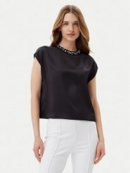Imperial Bluzka RIC3JBA Czarny Regular Fit. Czarne bluzki Imperial, xl, bez wzorów, z syntetyku, bez kołnierzyka, bez ramiączek. Za 219.99 zł.