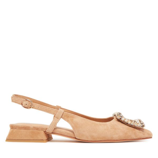 Czółenka Alma En Pena. Brązowe czółenka Alma En Pena, bez wzorów, bez obcasa, bez zapięcia. Za 679.99 zł.