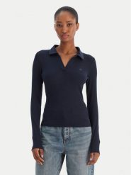 Tommy Jeans Bluzka Essential DW0DW21933 Granatowy Slim Fit. Niebieskie bluzki Tommy Jeans, xs, bez wzorów, z bawełny, bez kołnierzyka, bez ramiączek. Za 289.99 zł.