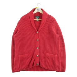 Second life - Kardigan czerwonych kamizelek dla kobiet - Stan dobry. Czerwone swetry Ralph Lauren, s, bez wzorów, eleganckie, bez ramiączek. Za 51.08 zł.