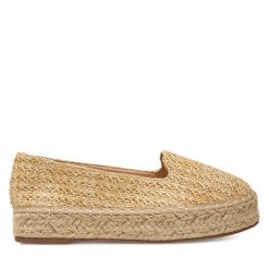 Espadryle DeeZee. Brązowe espadryle DeeZee, bez wzorów, bez obcasa. Za 119.99 zł.