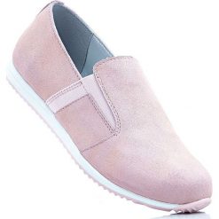 Buty wsuwane ze skóry welurowej bonprix dymny różowy. Buty sportowe lifestyle marki KALENJI. Za 59.99 zł.