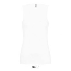 Damski tank top Sol's Jane. Białe topy SOL'S, s, bez wzorów, z bawełny, bez kołnierzyka, bez ramiączek. Za 76.50 zł.