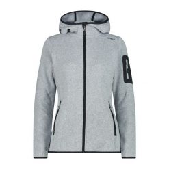 Polar z kapturem dla kobiet CMP. Szare bluzy z polaru CMP, na zimę, s, bez wzorów, z polaru, narciarskie. W wyprzedaży za 174.99 zł.