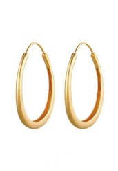 Elli Ladies Creoles Oval Geo Look Basic Trend w 925 Sterling Silver Kolczyki 1 ct Damski. Szare kolczyki Elli, srebrne. Za 373.14 zł.