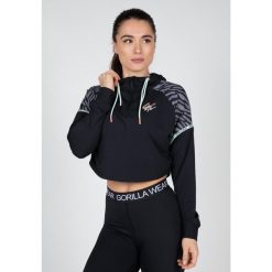 Zion Cropped Bluza z kapturem - Czarny. Czarne bluzy z kapturem GORILLA WEAR, na zimę, bez wzorów, z kapturem, na fitness i siłownię. Za 302.50 zł.