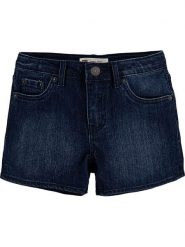 Levi's Kids Szorty dżinsowe w kolorze granatowym rozmiar: 158. Niebieskie szorty Levi's Kids, z aplikacjami, ze skóry, klasyczne. Za 103.37 zł.
