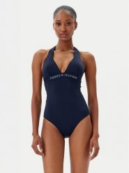 Tommy Hilfiger Strój kąpielowy UW0UW05850 Granatowy. Niebieskie stroje jednoczęściowe Tommy Hilfiger, bez wzorów, z syntetyku. Za 279.99 zł.