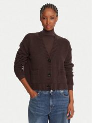 Weekend Max Mara Kardigan Filmato 2525346062 Brązowy Regular Fit. Brązowe swetry Weekend Max Mara, s, bez wzorów, z wełny, bez ramiączek. Za 1,189.00 zł.