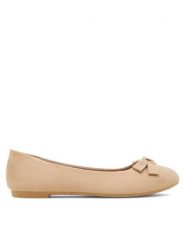 Jenny Fairy Baleriny WYL04066-1 Beżowy. Brązowe baleriny Jenny Fairy, bez wzorów, z materiału, bez obcasa, bez zapięcia. Za 69.99 zł.