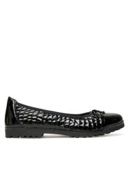 Caprice Baleriny 9-22150-45 Czarny. Czarne baleriny Caprice, bez wzorów, ze skóry, bez obcasa, bez zapięcia. Za 185.99 zł.