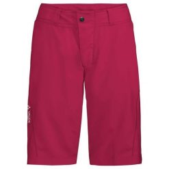 Spodenki damskie VAUDE Ledro. Czerwone szorty Vaude, bez wzorów. W wyprzedaży za 399.30 zł.