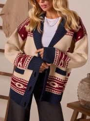 Milan Kiss Kardigan w kolorze beżowym rozmiar: XL. Brązowe swetry Milan Kiss, xl, bez wzorów, bez ramiączek. Za 152.99 zł.