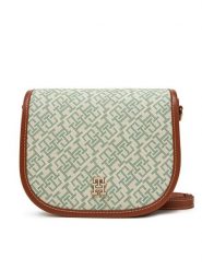 Tommy Hilfiger Torebka Th Monoplay Leather Saddle Bag AW0AW17414 Zielony. Zielone listonoszki Tommy Hilfiger, bez wzorów, ze skóry, bez dodatków. Za 359.99 zł.