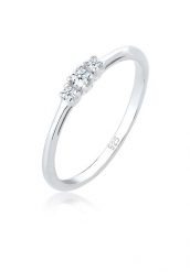 Elli DIAMONDS Damski zaręczynowy z delikatnym diamentem (0.06 ct.) w srebrze 925 Sterling Silver Pierścionki 1 ct. Szare pierścionki Elli DIAMONDS, z brylantem, srebrne. Za 778.99 zł.